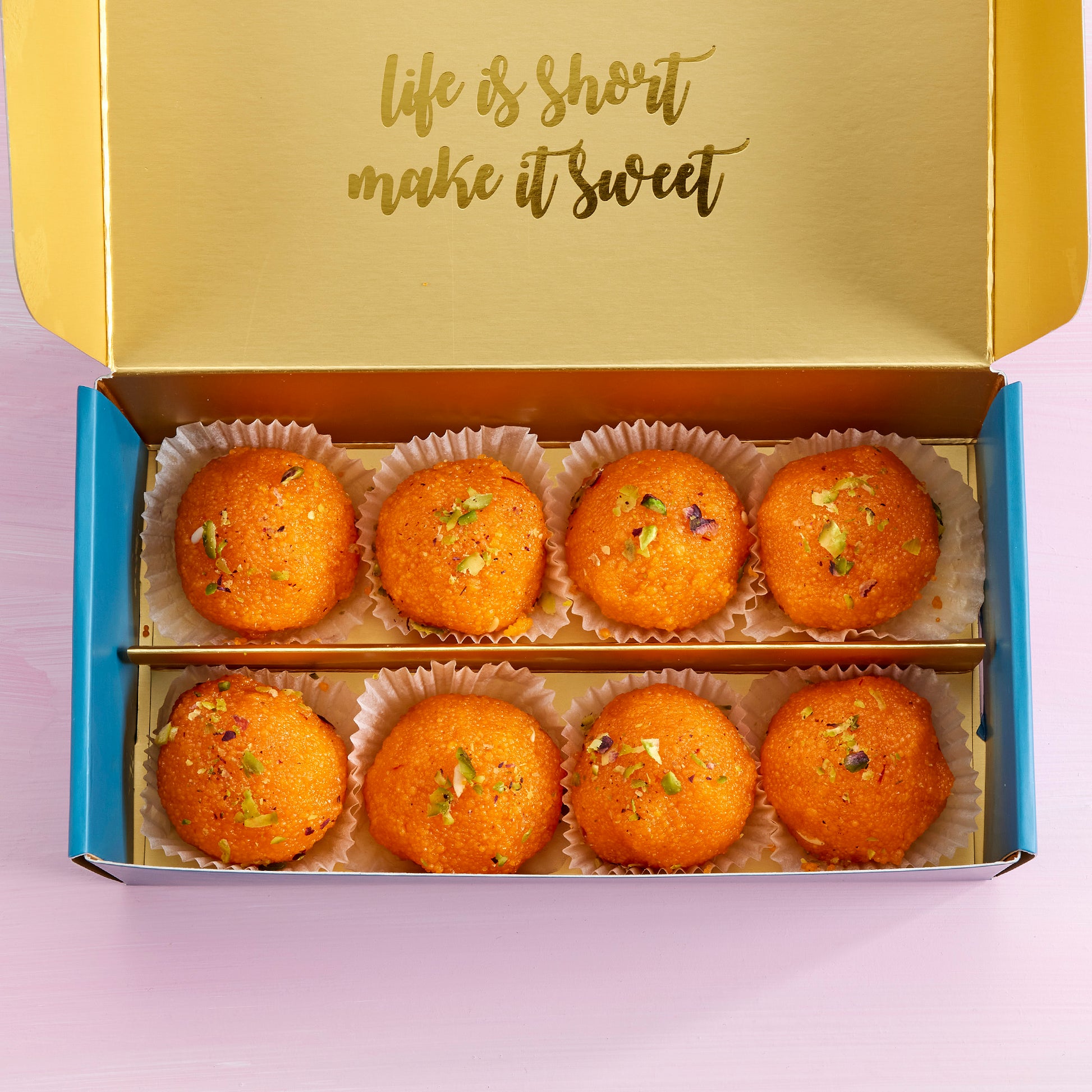 Small Orange Motichoor Ladoo Box